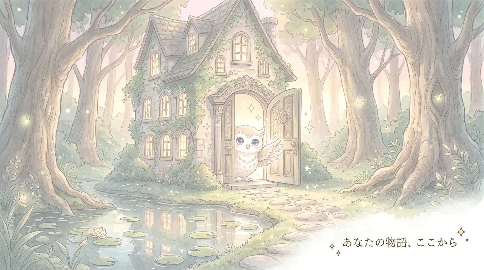 森の中のふくろう - あなたの物語、ここから